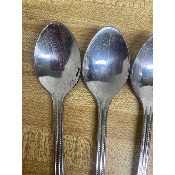 Vintage Delco PRIMA 3309 STAINLESS Steel Ice Tea Spoons Set (4) 7.25” Long - Picture 2 of 5
